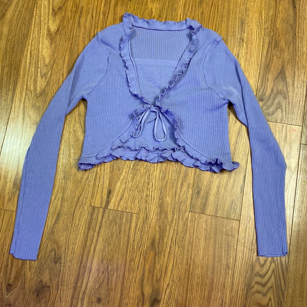 Purple cardigan with tank